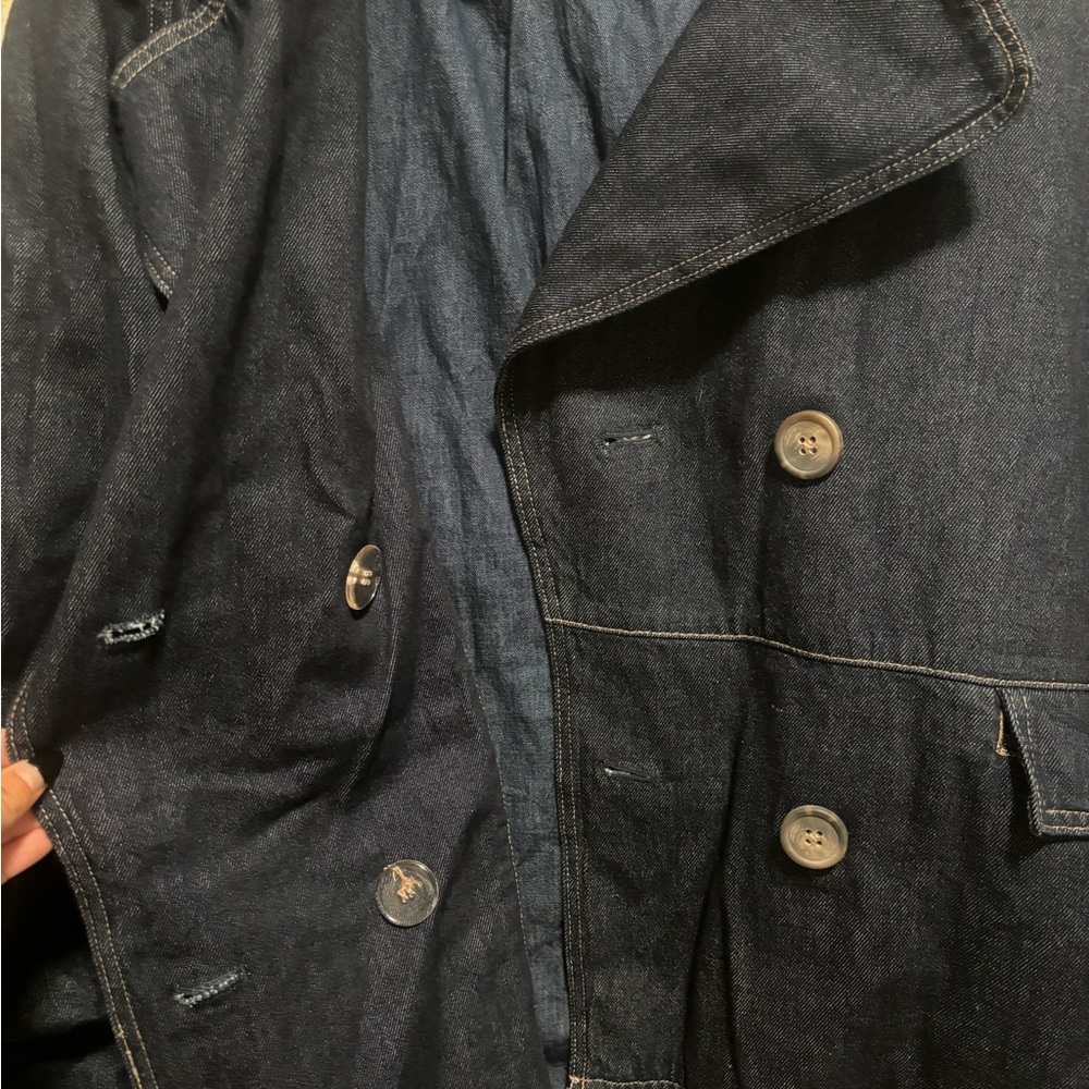 NWOT Free People Denim Car Coat - Rinse Wash - Picture 5 of 7